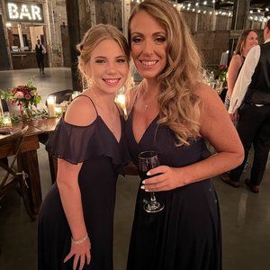 Dessy Collection Lux Chiffon- Bridesmaid and Jr Bridesmaids (2) dresses- Total 3